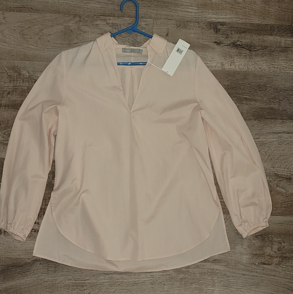 Vince Tops - NWT! VINCE PALE PINK SIZE S LONG SLEEVE LIGHTWT 100% COTT BLOUSE - Perfect Cond